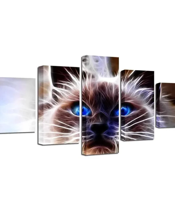Grumpy Cat 5 Piece HD Multi Panel Canvas Wall Art