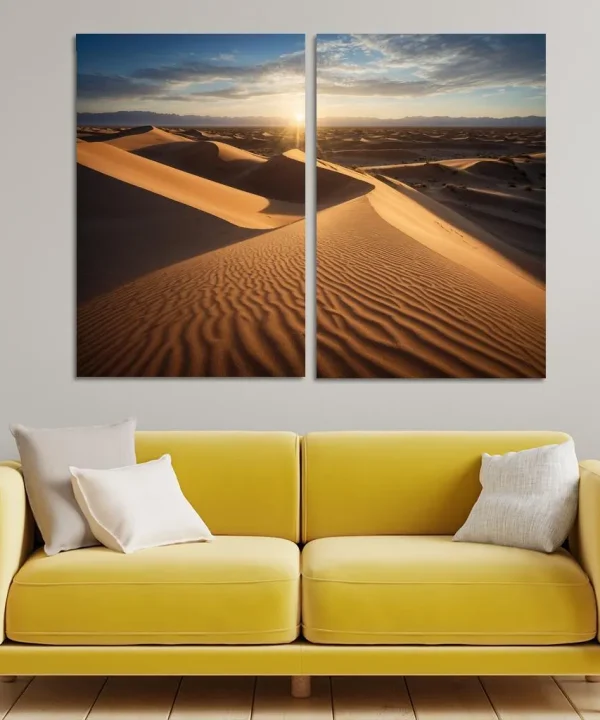 The Enigmatic Beauty of Desert Landscapes 2 Piece HD Canvas Wall Art