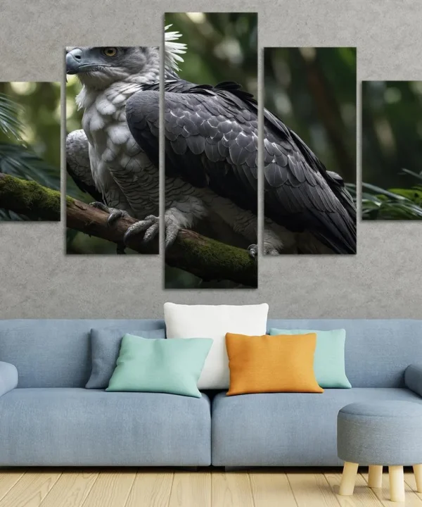 The Enchanting Harpy Eagle Ruler of the Rainforest 5 Piece HD Canvas Wall Art
