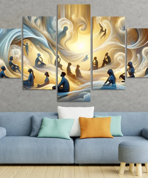 Echoes of Time's Whispers 5 Piece HD Canvas Wall Art