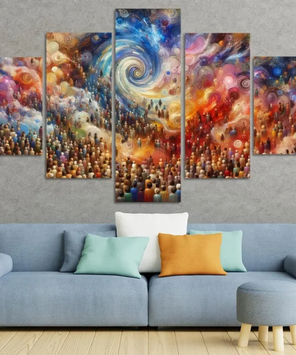 The Celestial Canvas of Emotions 5 Piece HD Canvas Wall Art