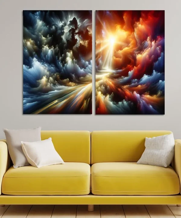 The Essence of Light and Shadow 2 Piece HD Canvas Wall Art