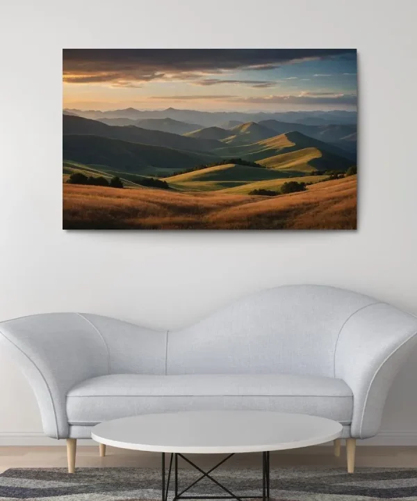 The Splendor of Distant Mountain Ranges 1 Piece HD Canvas Wall Art