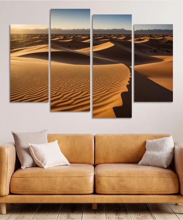 The Whispering Sands of the Desert Dunes 4 Piece HD Canvas Wall Art