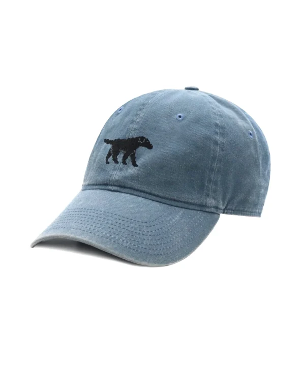 Black Lab Walking Needlepoint Hat