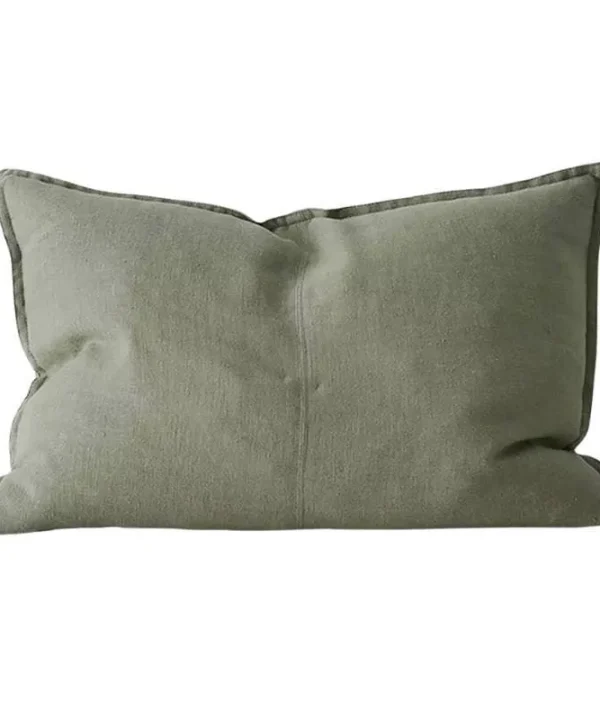 Como Linen Cushion Cover 60x40cm in olive