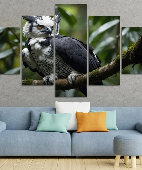 The Regal Harpy Eagle The Forest Monarch 5 Piece HD Canvas Wall Art