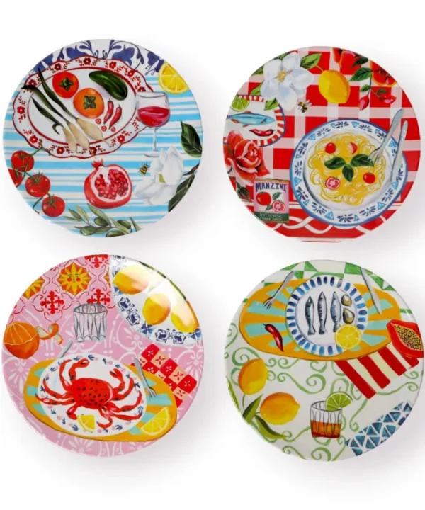 Italian Summer Plate Set of 4