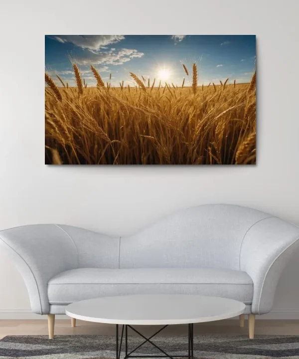 The Endless Horizon of Golden Wheat Fields 1 Piece HD Canvas Wall Art