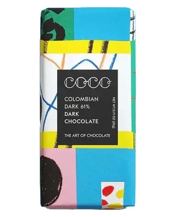 COCO Chocolatier 'Colombian Dark' Chocolate Mini Bar (20G | 61%)