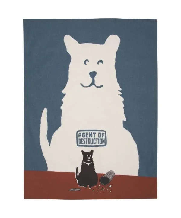 Dog Tea Towel Agent of Destruction