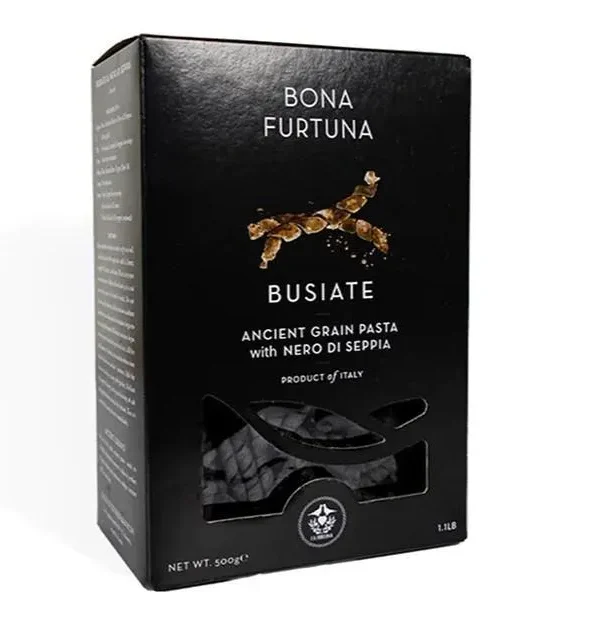 Bona Furtuna Ancient Grain Busiate w/ Nero di Seppia (500G)