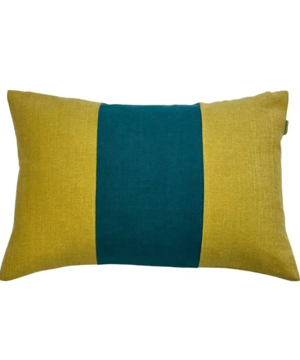 Triples Cushion Cover 60x40cm in Indian green and lora