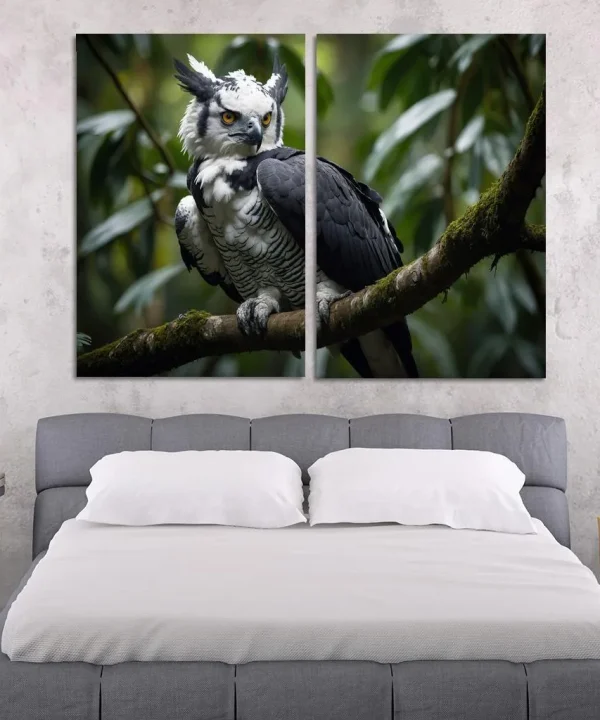 The Regal Harpy Eagle The Forest Monarch 2 Piece HD Canvas Wall Art