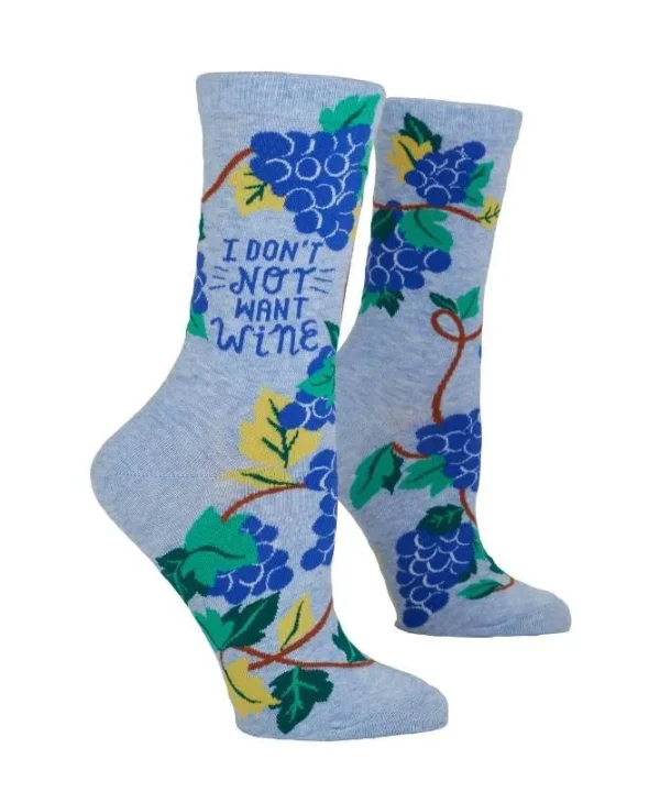 Ladies Socks Don't Not Want Wine