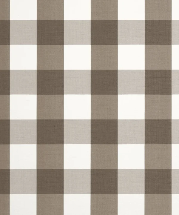 T44082 | Stripes & Checks Resource, Buffalo Check, Brown Thibaut Wallpaper