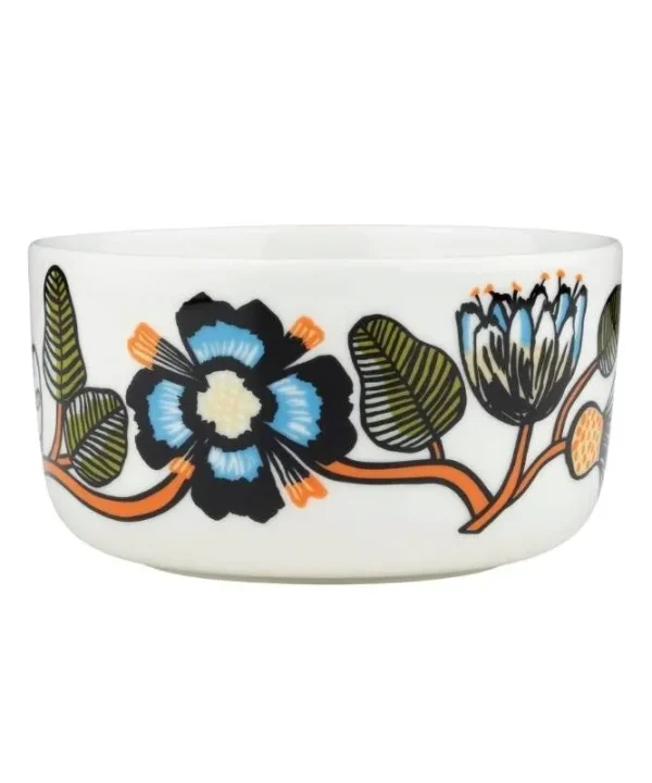 Tiara Bowl 500ml in white, warm orange, green