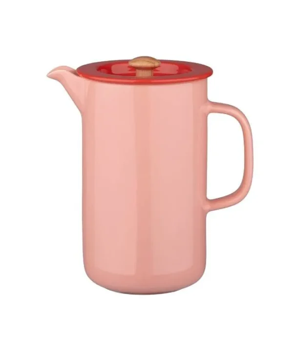 Oiva French Press in salmon red, tomato red