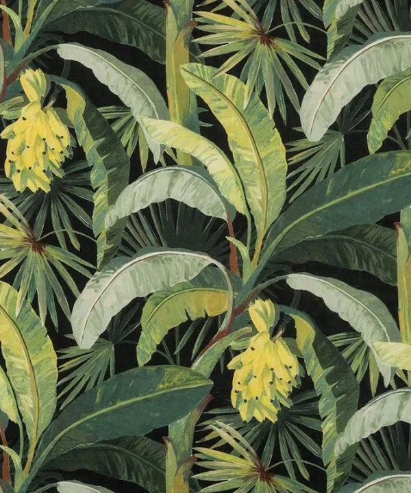Tropicalia Outdoor Fabric in midnight