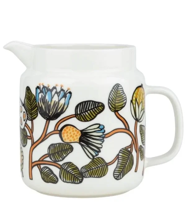 Tiara Jug 1.25l in white, warm orange, green