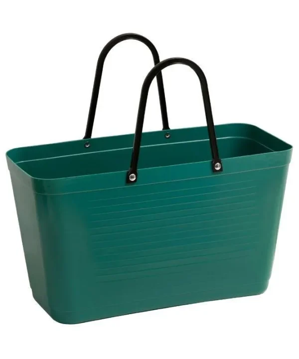 Hinza Green Plastic Bag in dark green