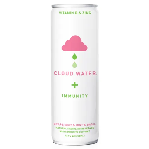 Cloud Water 'Immunity' Sparkling Beverage w/ Grapefruit, Mint & Basil (12OZ)