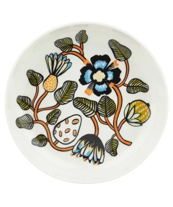 Tiara Deep Plate 20.5cm in white, warm orange, green