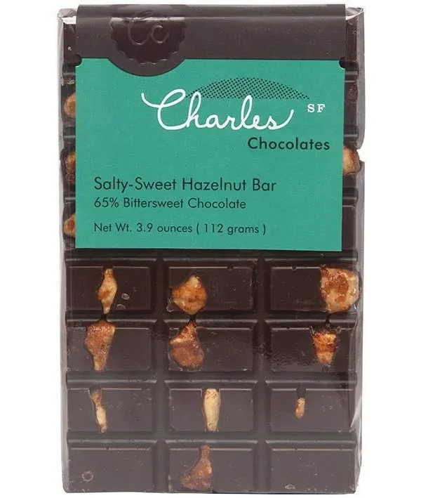 Charles Chocolates 'Salty-Sweet Hazelnut' Bar (3.9OZ)
