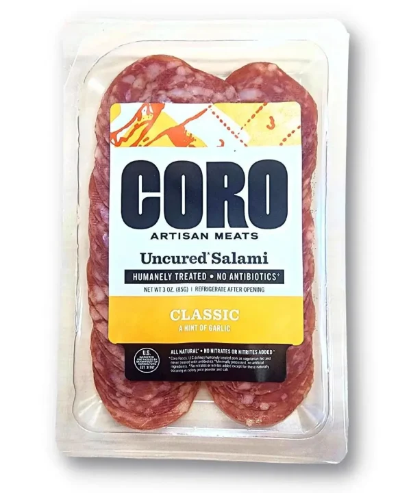Coro Foods 'Classic' Pre-Sliced Uncured Salami (3OZ)
