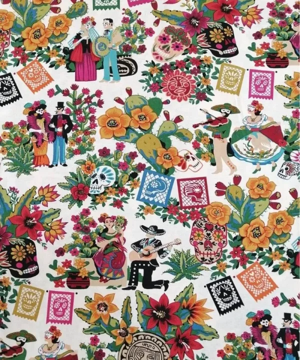 La Mascarada Fabric in natural