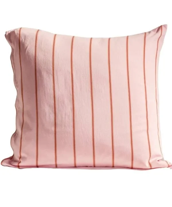 Striped European Pillowcase 60x60cm in rose