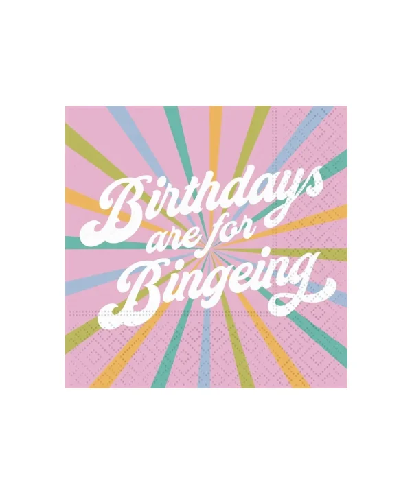 Birthdays Are For Binging Beverage Napkins