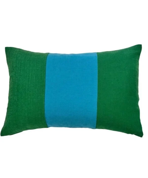 Triples Cushion Cover 60x40cm in salt lake and emerald