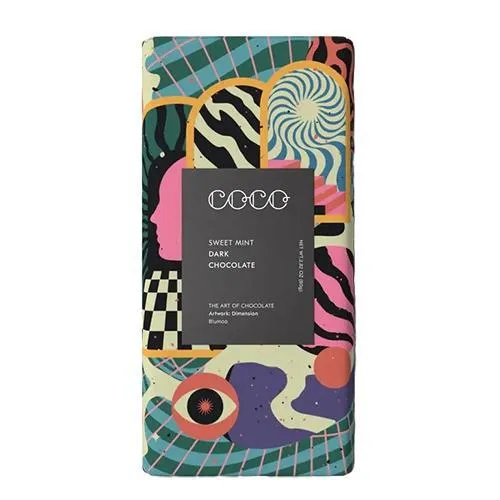COCO Chocolatier 'Sweet Mint' Dark Chocolate (80G)