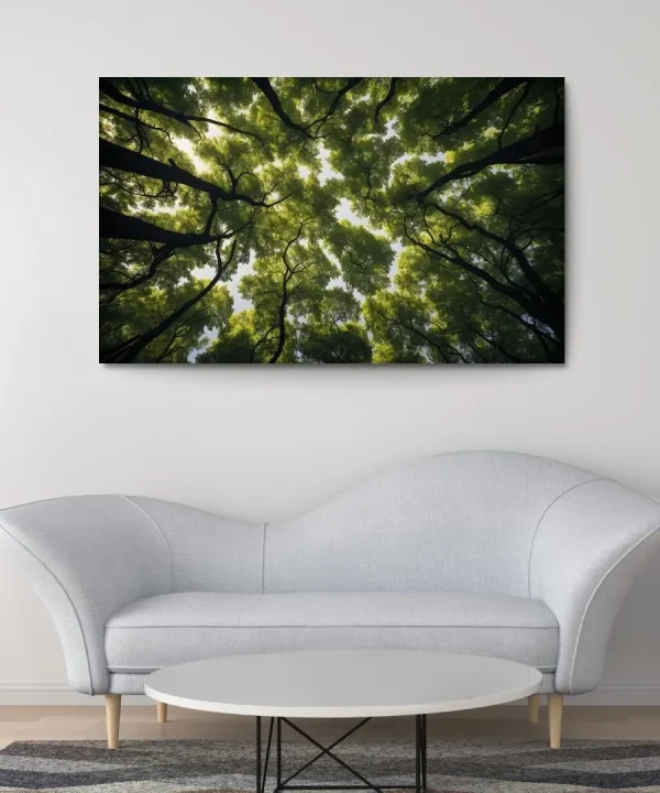 The Ethereal Splendor of Treetop Canopies 1 Piece HD Canvas Wall Art