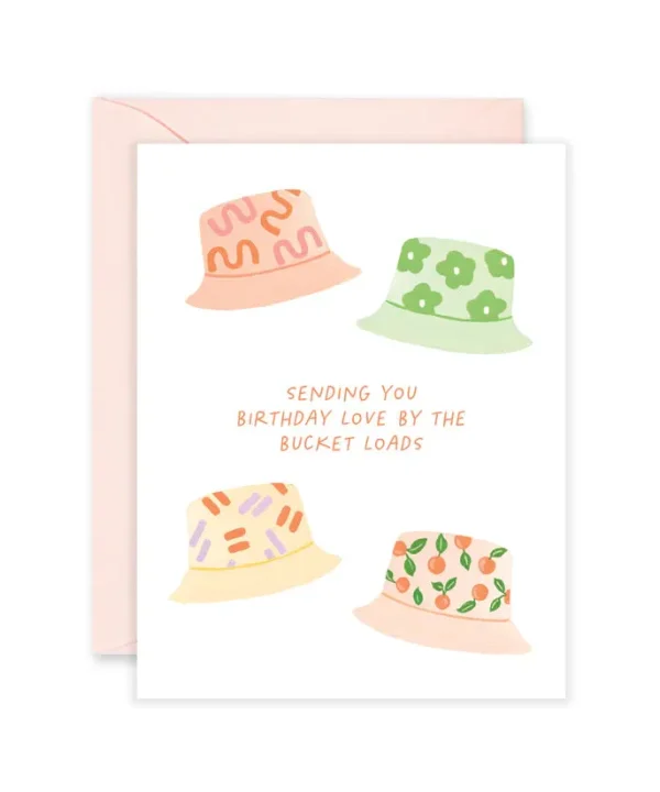 Birthday Buckets Bucket Hat Birthday Card