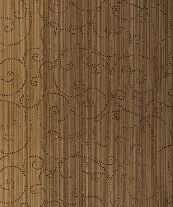 5005723 | Beaded Scroll, Burnished Bronze Schumacher Wallpaper