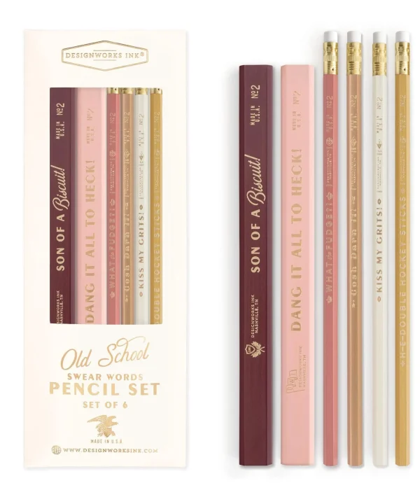 Designworks Ink 'Old School Swear Words' Pencil Set (6CT)