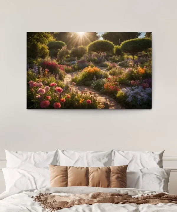 The Enchanted Garden of Crystal Blooms 1 Piece HD Canvas Wall Art