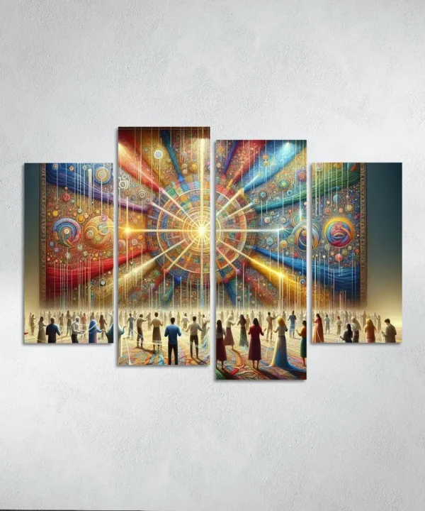 Threads of Infinite Possibilities 4 Piece HD Canvas Wall Art