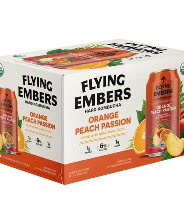 Flying Embers 'Orange Peach Passion' Hard Kombucha (6PK)