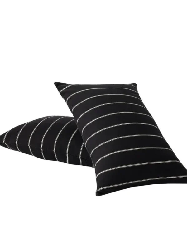 Striped Pillowcase Pair in ink