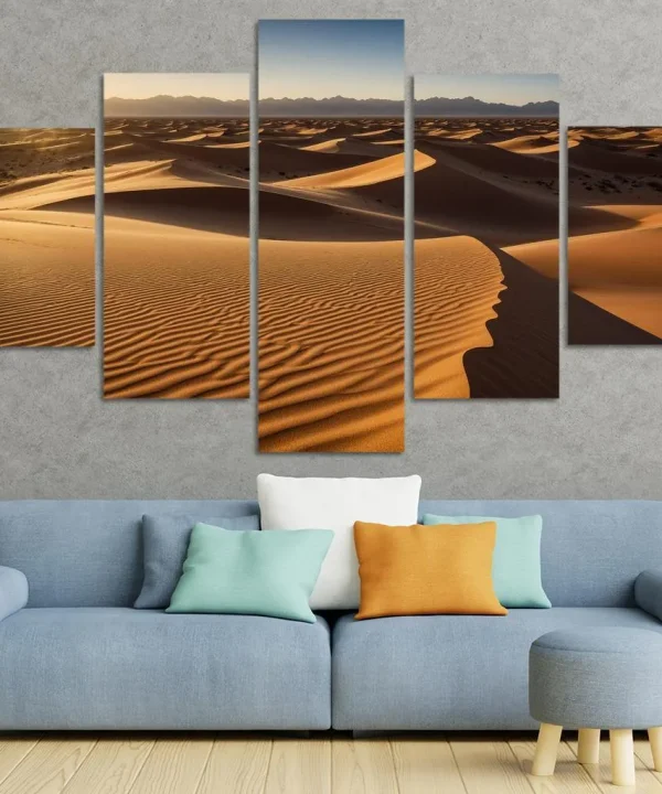 The Whispering Sands of the Desert Dunes 5 Piece HD Canvas Wall Art