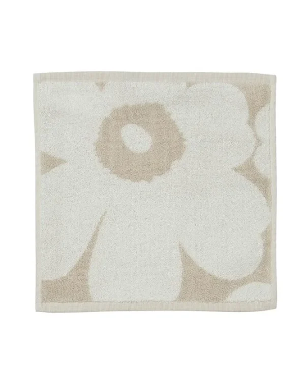 Unikko Facecloth 30x30cm in beige, white