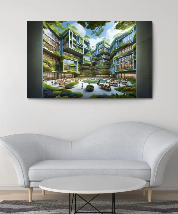 Nature-Centric Education Buildings 1 Piece HD Canvas Wall Art