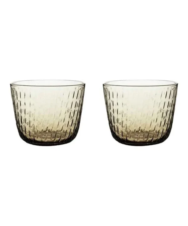 Syksy Glass Tumbler 200ml in brown Set of 2