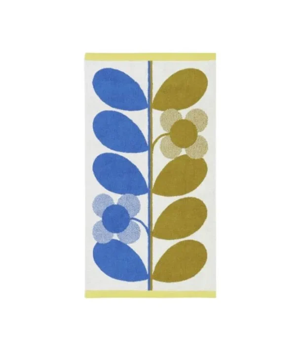 Stem Bloom Duo Hand Towel in blue, fawn