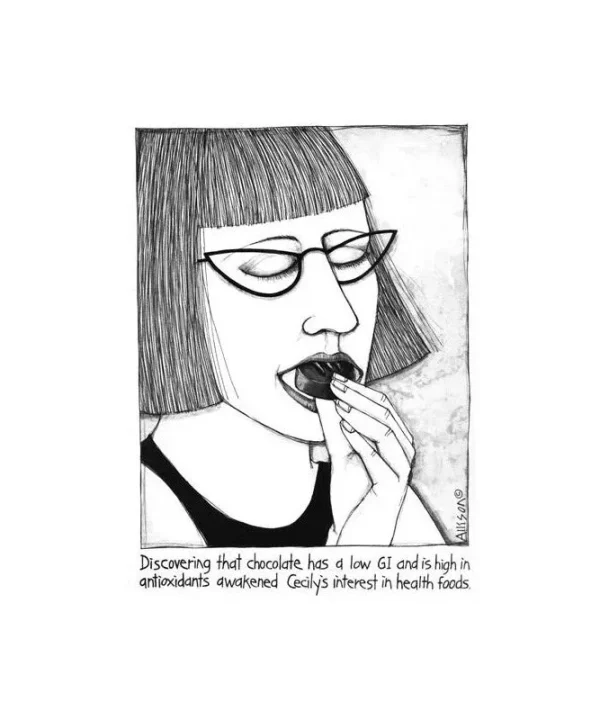 Cecily Chocolate Health Good Tea Towel