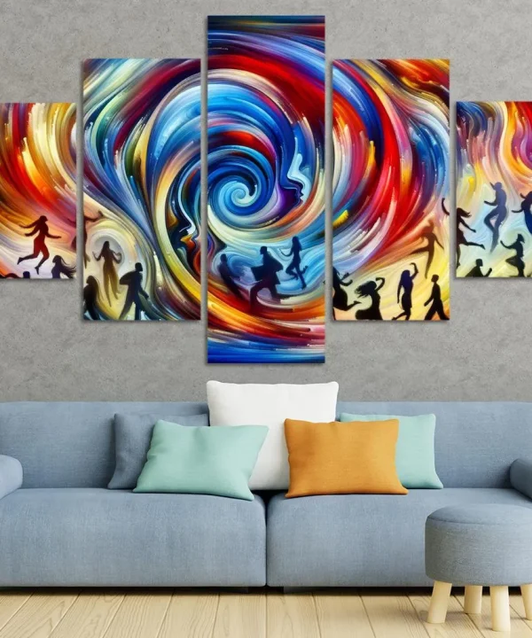 The Whirlwind of Emotions 5 Piece HD Canvas Wall Art