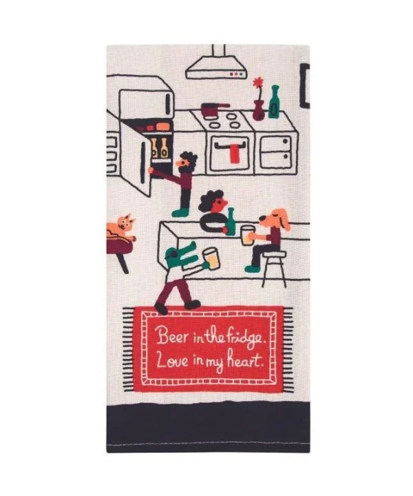 Tea Towel Beer in the Fridge